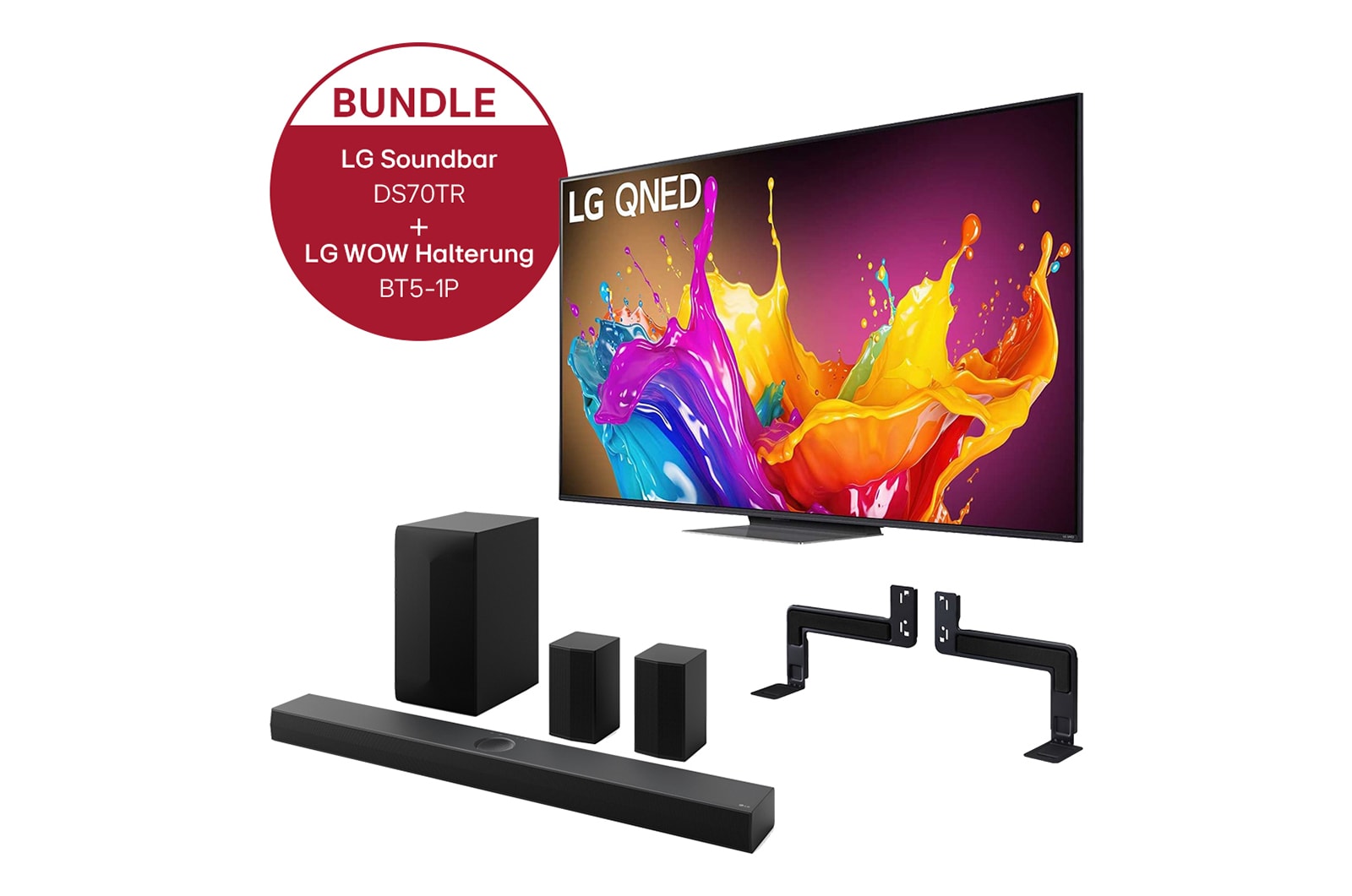 LG 65 Zoll LG QNED86 4K Smart TV + 5.1.1 Dolby Atmos Soundbar DS70TR mit 500 Watt, 65QNED86T6A.DS70TR