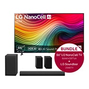 LG 86 Zoll 4K LG NanoCell Smart TV NANO81 + 4.1 Soundbar DS40TR mit 400 Watt, 86NANO81T6A.DS40TR