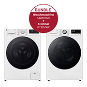 LG Waschmaschine Weiß (9 kg, 1.360 U./Min., EEK A) mit AI DD® + Trockner Weiß (9 kg, EEK A+++) mit Dual Inverter Wärmepumpentechnologie, F4WR709G.RT90V9W