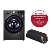 LG Waschmaschine Metallic Black Steel (A, 10,5 kg, 1.560 U./Min.) mit AI DD® & TurboWash®360° | F6WV710P2S + DXG7QBK, F6WV710P2S.DXG7Q