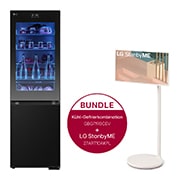 Vorderseite von InstaView® Kühl-Gefrierkombination (EEK C, 349L, 186 cm hoch) und LG StanbyME im Set | GBG7190CEV.27ART10 GBG7190CEV.27ART10