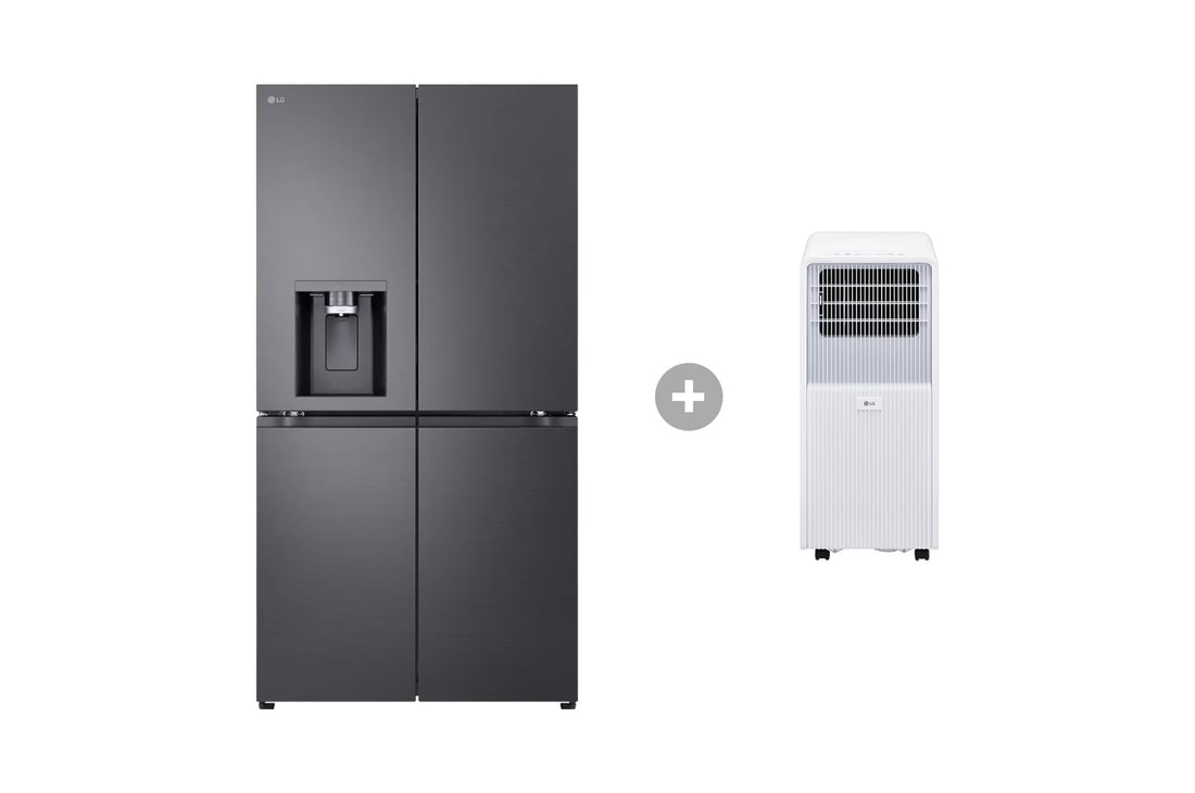 LG Multi-Door Kühlschrank (EEK C, 645L, 179.2 cm hoch) GMF961EV6C & Mobile Klimaanlage, GMF961EV6C.TF09001