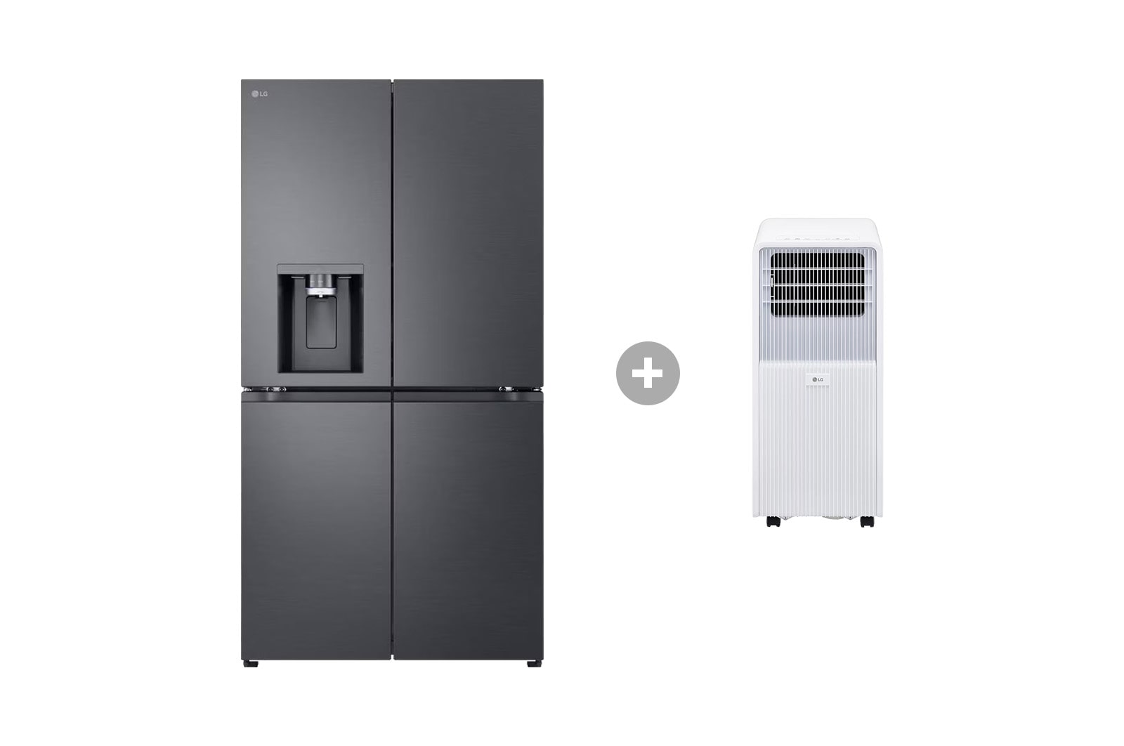 Vorderseite von Multi-Door Kühlschrank (EEK C, 645L, 179.2 cm hoch) GMF961EV6C & Mobile Klimaanlage GMF961EV6C.TF09001