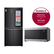 LG Multi-Door Kühlschrank mit InstaView Door-in-Door® (E, 530L,178,7cm hoch) und Solo-Mikrowelle (25L, 1000 Watt) im Set | GMQ844MC5E.2595CIS, GMQ844MC5E.2595CIS