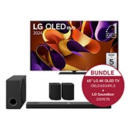 LG 65 Zoll LG OLED evo G4 4K Smart TV + 9.1.5 Kanal LG TV Soundbar DS95TR mit Dolby Atmos, OELD65G49LS.DS95TR