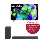 LG 42" LG 4K OLED evo TV C3 + 3.1.2 Dolby Atmos® Soundbar mit 380 Watt, OLED42C31LA.DS75Q