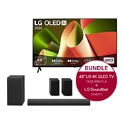 LG 48 Zoll LG OLED B4 4K Smart TV + 4.1 Soundbar DS40TR mit 400 Watt, OLED48B49LA.DS40TR