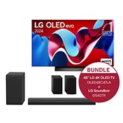 LG 48 Zoll LG OLED evo C4 4k Smart TV + 4.1 Soundbar DS40TR mit 400 Watt, OLED48C47LA.DS40TR