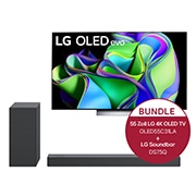 LG 55" LG 4K OLED evo TV C3 + 3.1.2 Dolby Atmos® Soundbar mit 380 Watt, OLED55C31LA.DS75Q