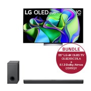 LG 55" LG 4K OLED evo TV C3 + 5.1.3 Dolby Atmos® Soundbar mit 570 Watt, OLED55C31LA.DS90QY
