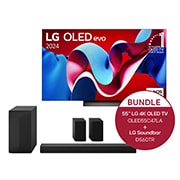 LG 55 Zoll LG OLED evo C4 4K Smart TV + 5.1 Soundbar DS60TR mit 440 Watt, OLED55C47LA.DS60TR