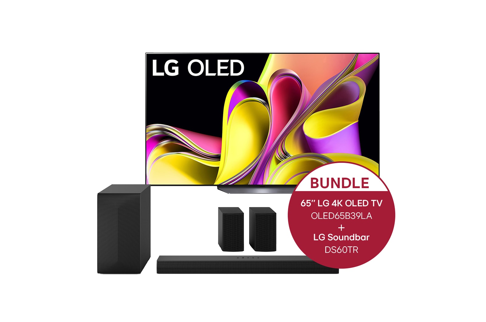 LG 65 Zoll LG 4K OLED TV B3 + 5.1 Soundbar DS60TR mit 440 Watt, OLED65B39LA.DS60TR