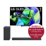 LG 65" LG 4K OLED evo TV C3 + 3.1.2 Dolby Atmos® Soundbar mit 380 Watt, OLED65C37LA.DS75Q