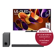 LG 65 Zoll LG OLED evo G4 4k Smart TV + 3.1.3 Dolby Atmos® Soundbar mit 480 Watt, OLED65G49LS.DS80QY