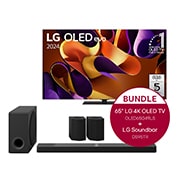 LG 65 Zoll LG OLED evo G4 4K Smart TV + 9.1.5 Kanal LG TV Soundbar DS95TR mit Dolby Atmos, OLED65G49LS.DS95TR