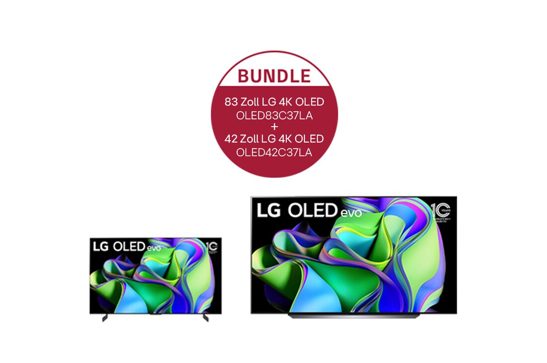 LG 65" LG 4K OLED evo TV C3 + 5.1.3 Dolby Atmos® Soundbar mit 570 Watt, OLED65C31LA.DS90QY