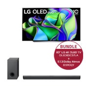 LG 83" LG 4K OLED evo TV C3 + 5.1.3 Dolby Atmos® Soundbar mit 570 Watt, OLED83C37LA.DS90QY