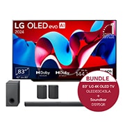 LG 83 Zoll LG OLED evo C4 4K Smart TV + 9.1.5 Dolby Atmos® Soundbar mit 810 Watt, OLED83C43LA.DS95QR