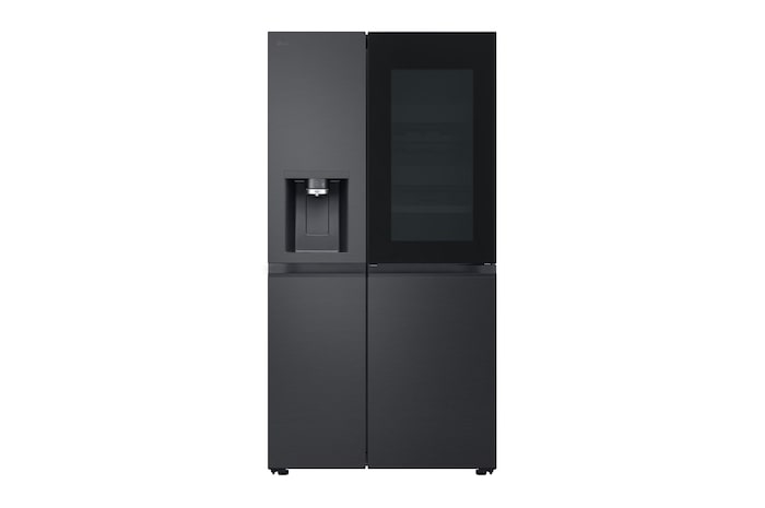 LG Side-by-Side Kühlschrank mit Craft Ice (EEK D, 628L, 179cm hoch) InstaView Door-in-Door®, Eis-, Crushed Ice-, Wasserspender, Festwasseranschluss | GSXB90EVDD , GSXB90EVDD