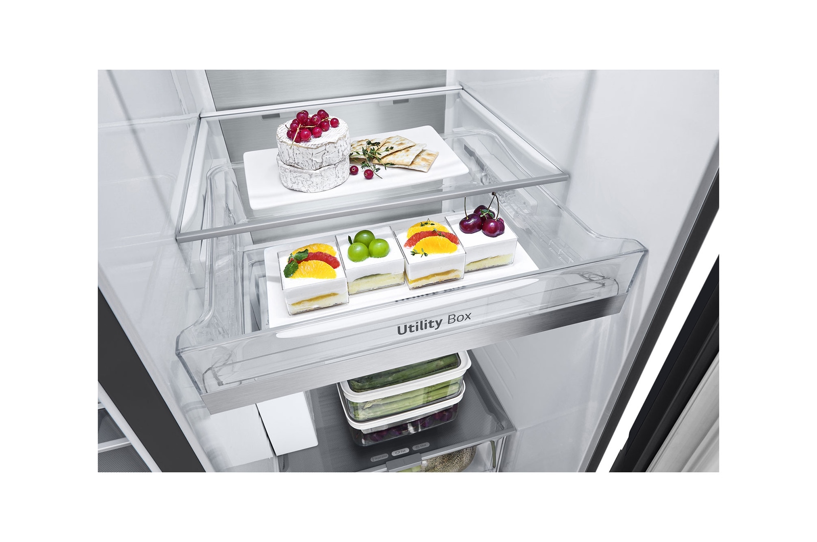 LG Side-by-Side Kühlschrank mit Craft Ice (EEK D, 628L, 179cm hoch) InstaView Door-in-Door®, Eis-, Crushed Ice-, Wasserspender, Festwasseranschluss | GSXB90EVDD , GSXB90EVDD