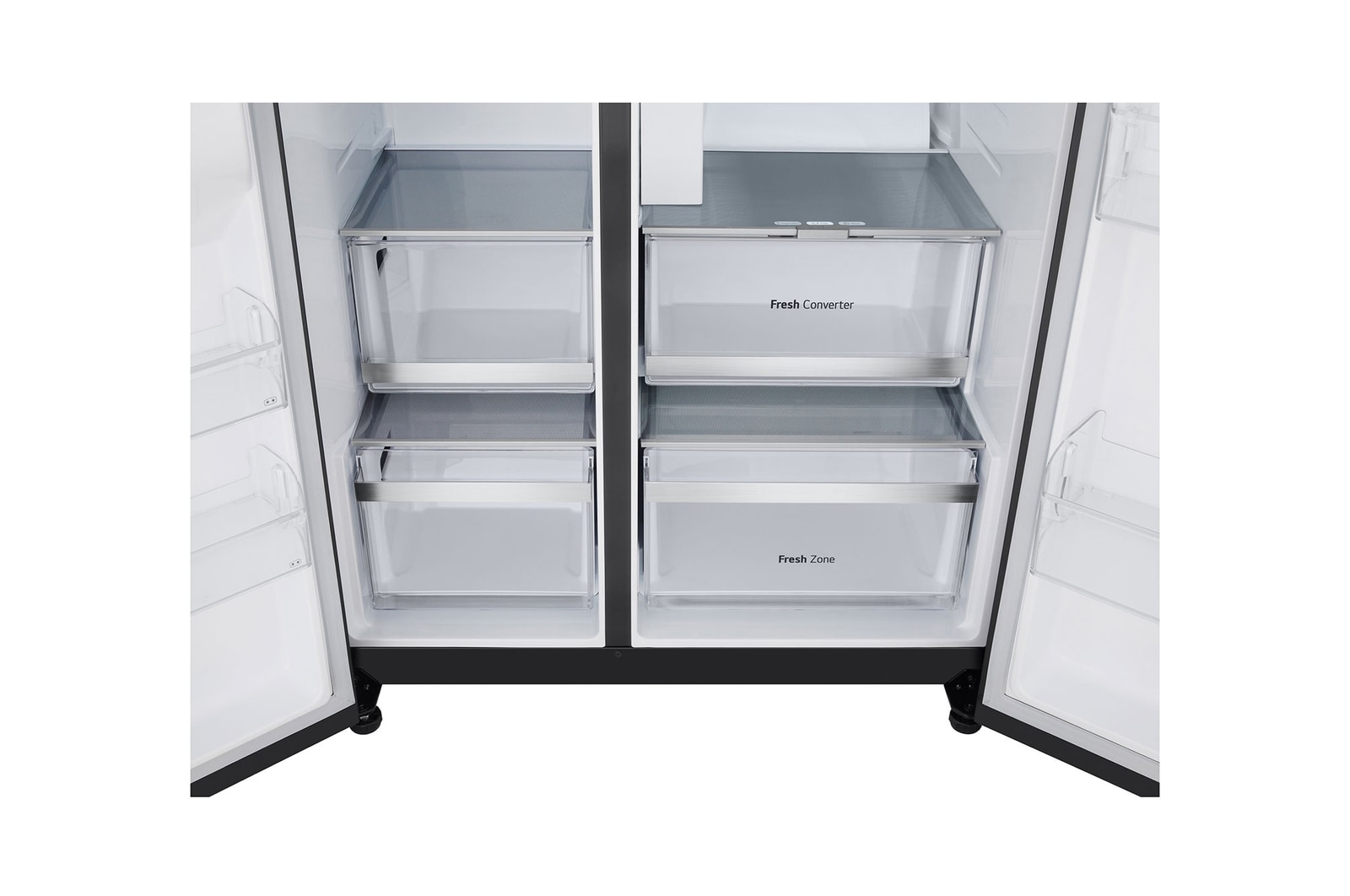 LG Side-by-Side Kühlschrank mit Craft Ice (EEK D, 628L, 179cm hoch) InstaView Door-in-Door®, Eis-, Crushed Ice-, Wasserspender, Festwasseranschluss | GSXB90EVDD , GSXB90EVDD