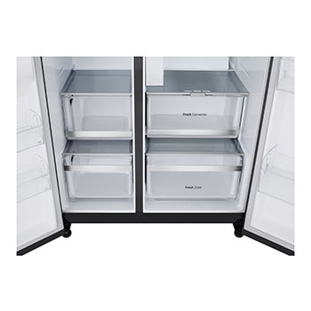 LG Side-by-Side Kühlschrank mit Craft Ice (EEK D, 628L, 179cm hoch) InstaView Door-in-Door®, Eis-, Crushed Ice-, Wasserspender, Festwasseranschluss | GSXB90EVDD , GSXB90EVDD