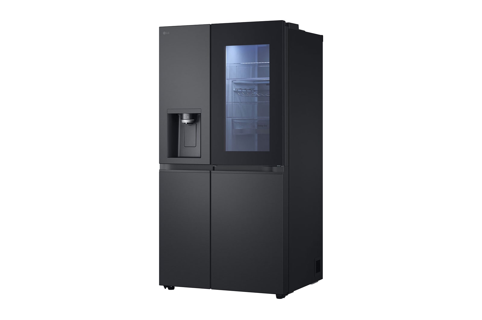 LG Side-by-Side Kühlschrank mit Craft Ice (EEK D, 628L, 179cm hoch) InstaView Door-in-Door®, Eis-, Crushed Ice-, Wasserspender, Festwasseranschluss | GSXB90EVDD , GSXB90EVDD