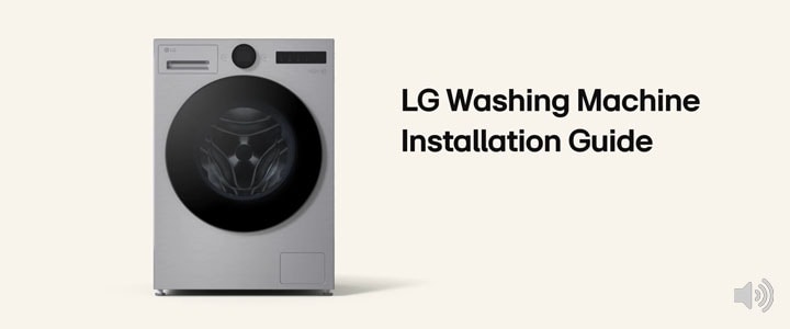 LG Waschmaschine mit LG AI DD Emblem.