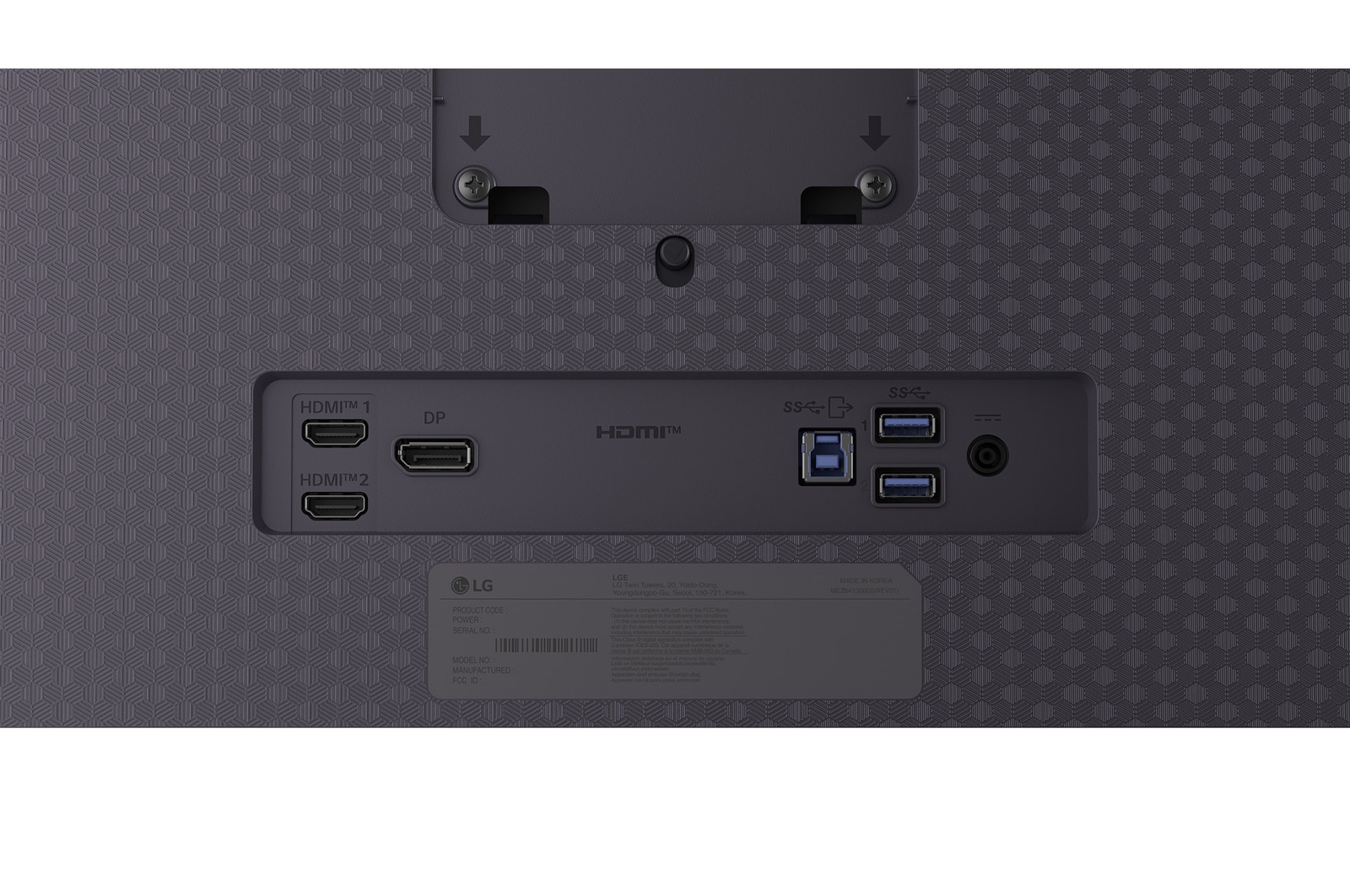 Nahansicht des Monitorständers