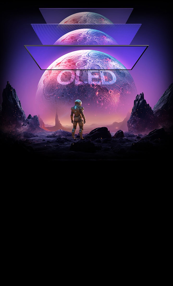 Planetenbilder werden auf LG OLED-Monitoren heller und klarer dargestellt.