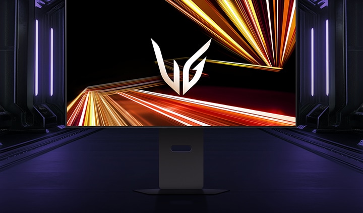 Bild der Vorderseite des UltraGear™-Gaming-Monitors 32gx870a.