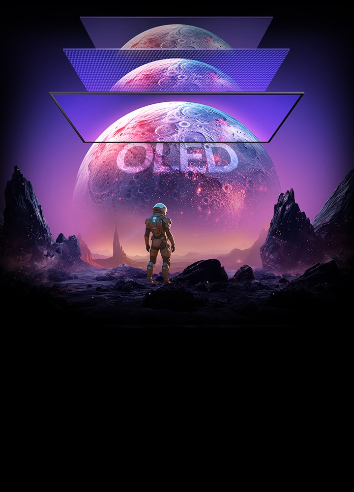 Planetenbilder werden auf LG OLED-Monitoren heller und klarer dargestellt.