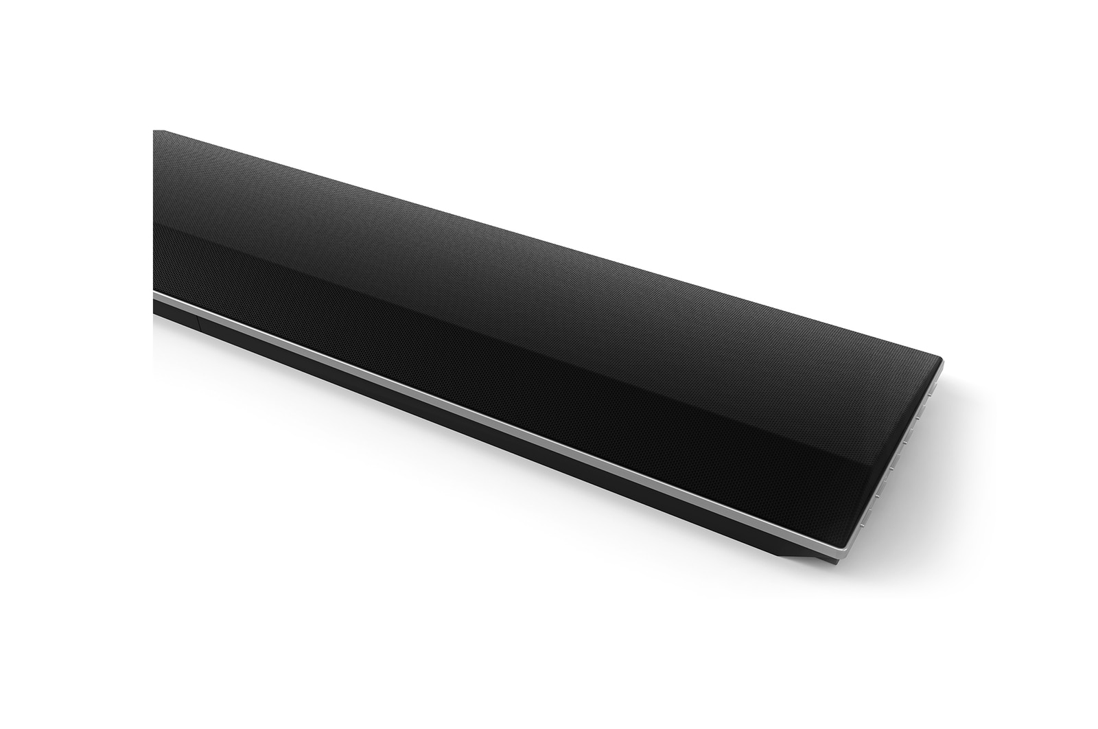 Draufansicht auf die Seitenecke der LG Soundbar SG10TY