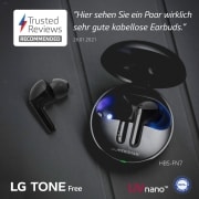 LG TONE Free FN7 | schwarz | Wireless Earbuds mit MERIDIAN-Sound und ANC, HBS-FN7 Black