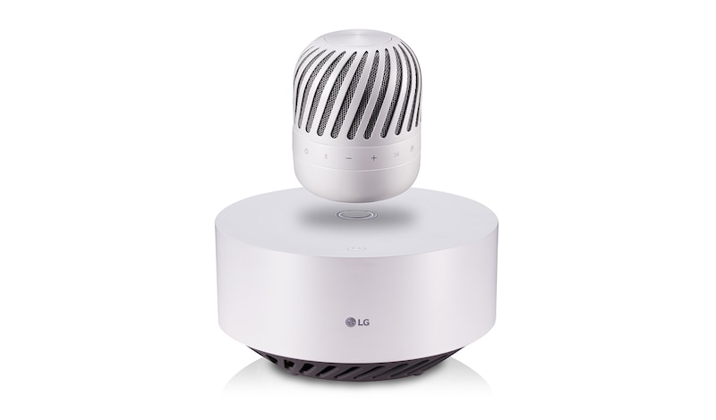 LG 2.0 schwebender Bluetooth-Lautsprecher in weiß | XBOOM Go | 360 Grad Sound | mit Subwoofer , PJ9