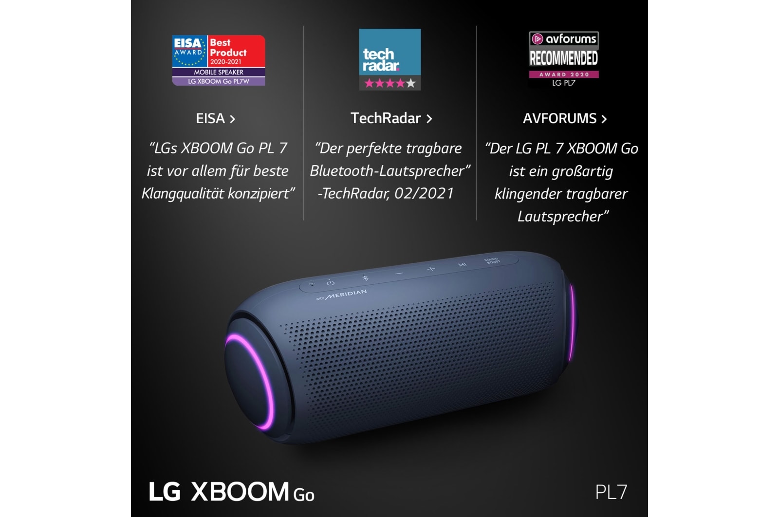 LG XBOOMGo PL7 Bluetooth Speaker, PL7