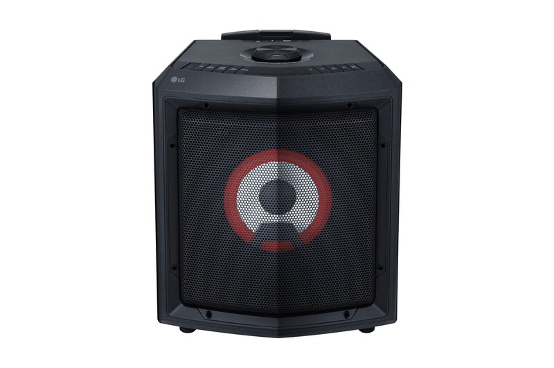 LG Akkubetriebener Bluetooth®-Lautsprecher mit Rollen | XBOOM | Karaoke-Funktionen | Mikrofoneingang | Party-Beleuchtung | 15 Std. Akkulaufzeit, RL2