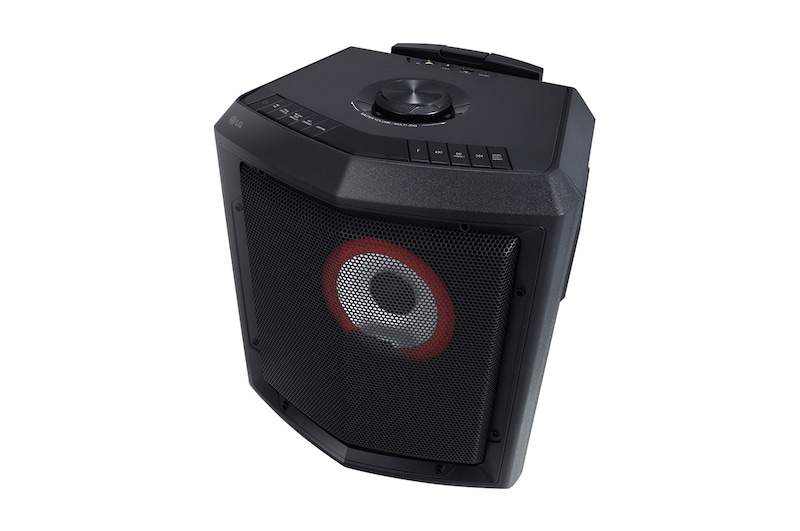 LG Akkubetriebener Bluetooth®-Lautsprecher mit Rollen | XBOOM | Karaoke-Funktionen | Mikrofoneingang | Party-Beleuchtung | 15 Std. Akkulaufzeit, RL2