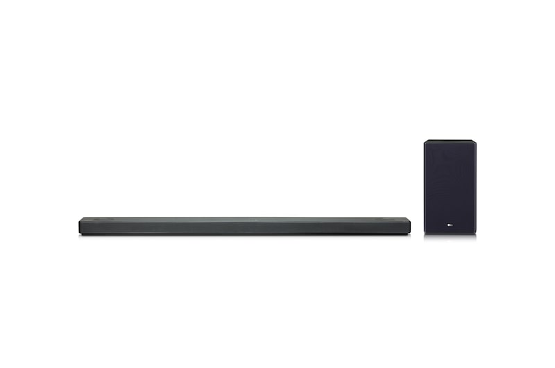 Vorderseite von 5.1.2 Dolby Atmos® Soundbar mit 570 Watt | kabelloser Subwoofer | Meridian Soundtechnologie SL10YG