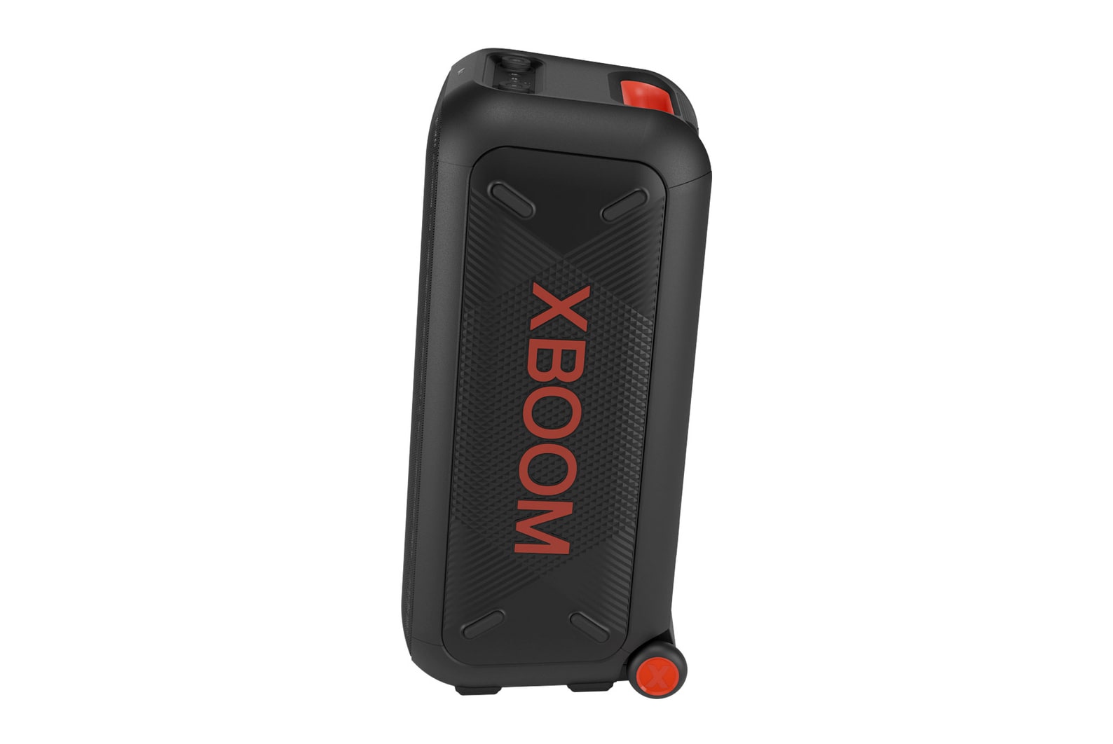 Vorderansicht der linken Seite. XBOOM-Logo ist beigefügt.