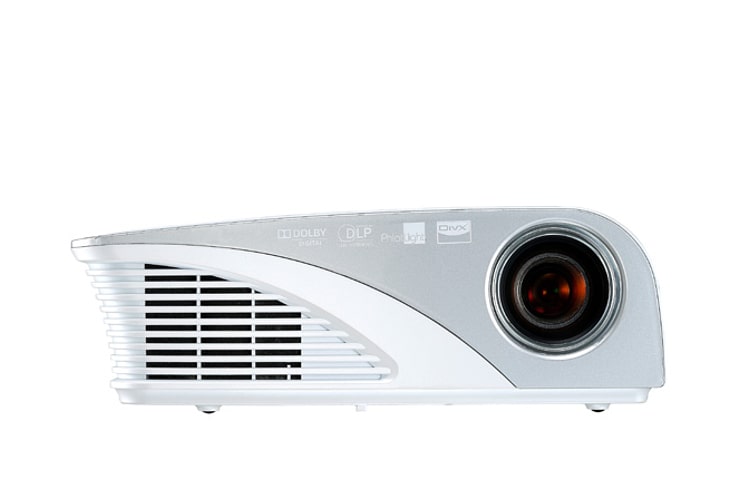 LG Business Projektor mit 38 – 203,2 cm (15" – 80") Projektionsdiagonale und super scharfem 2.000:1 Kontrast bei einem Gewicht von nur 800 g, HS201G