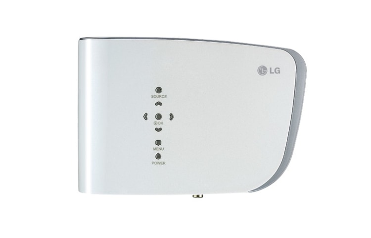 LG Business Projektor mit 38 – 203,2 cm (15" – 80") Projektionsdiagonale und super scharfem 2.000:1 Kontrast bei einem Gewicht von nur 800 g, HS201G