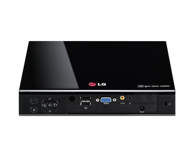 LG Portabler LED-Projektor mit integriertem DVB-T Tuner, 1.000 Lumen, 100.000:1-Kontrast und WXGA-Auflösung., PA1000T