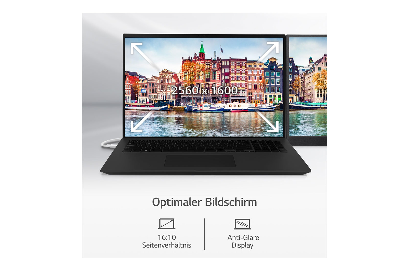 LG 17'' Notebook mit Windows 11 Pro | Intel® Core™ i7 Prozessor | 16GB LPDDR5 RAM | 1TB SSD | 80-WH-Akku | 17Z90Q-G.AP78G, 17Z90Q-G.AP78G