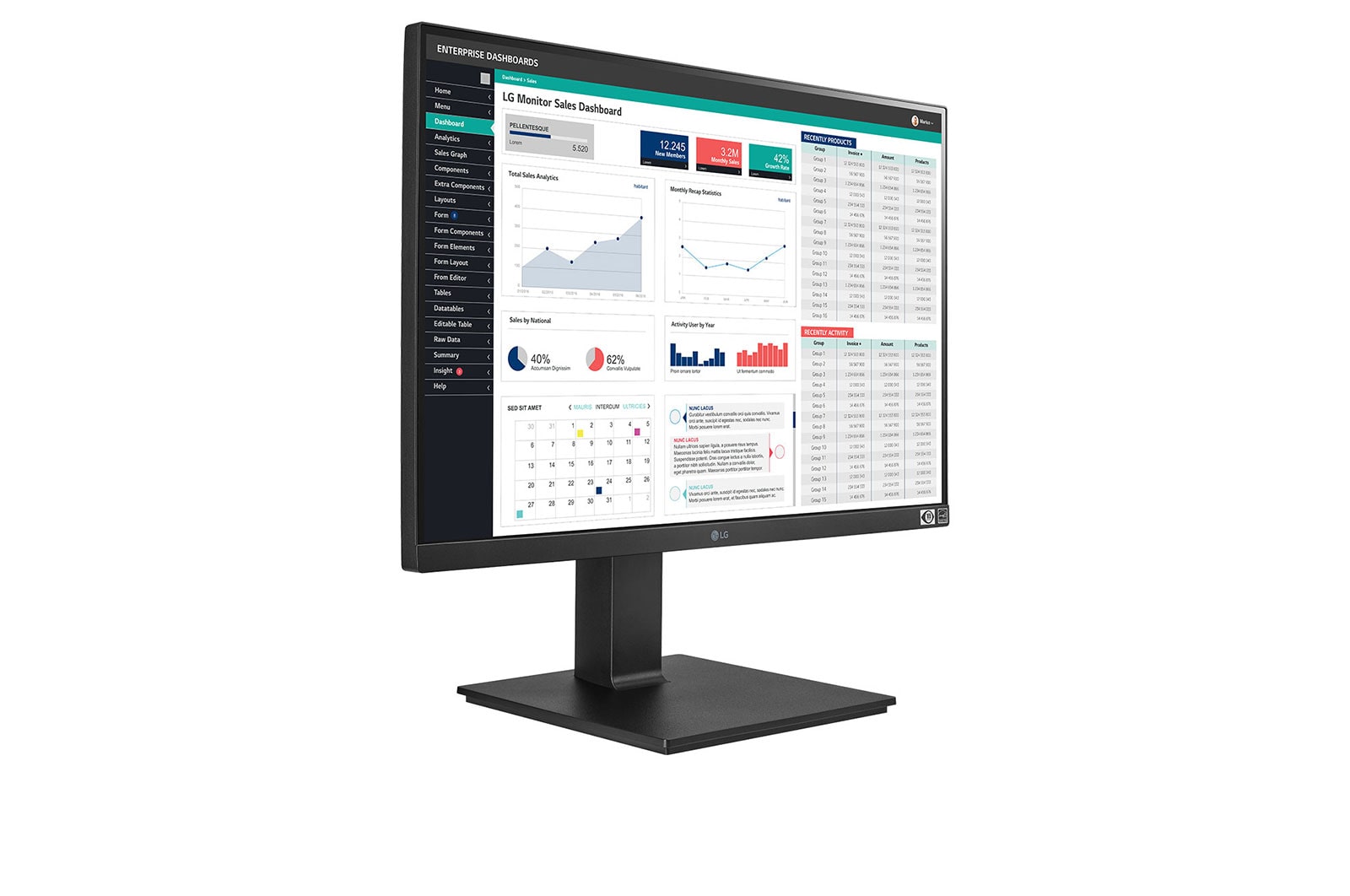 LG 24'' IPS-Monitor 16:10 WUXGA (1920x1200) , 24BQ55WY-B