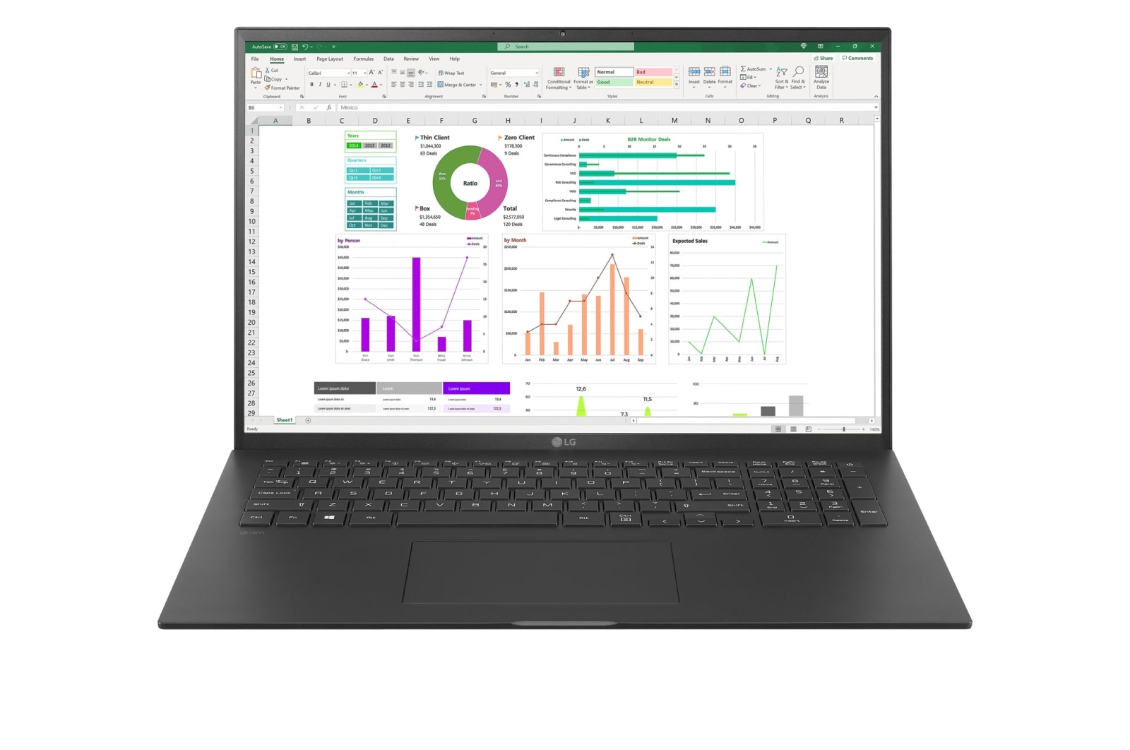 LG Mobile Thin Client mit 17 Zoll und 16:10 IPS-Display, 17ZT90P-G.AX36G