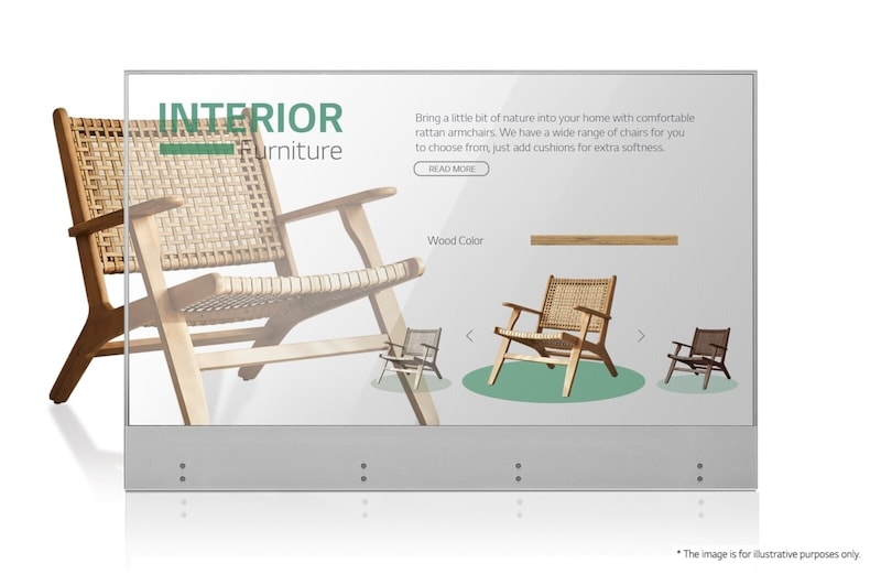 LG Transparente OLED Signage, 55EW5G-V