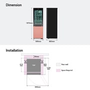 LG InstaView mit MoodUP®️ Kühl-Gefrierkombination | Eingebauter Lautsprecher | 4,3” Touch LCD Display | GBG719MDNN, GBG719MDNN