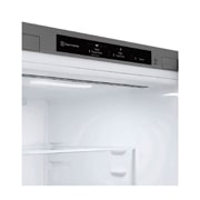 Wine rack and detail view with food