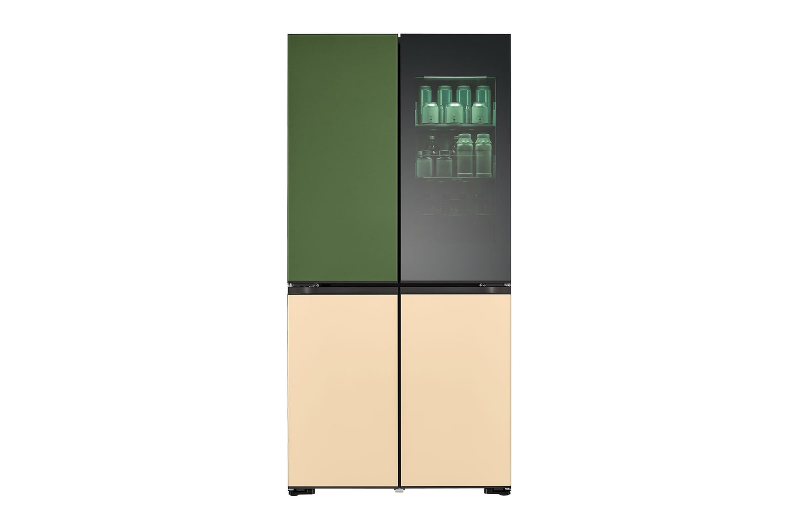 Vorderseite von MoodUP®️ Multi-Door Kühlschrank mit InstaView® (EEK E, 617L, 190,5cm hoch) mit eingebautem Lautsprecher, veränderbaren Farben & Total No Frost | GMV960NNME GMV960NNME